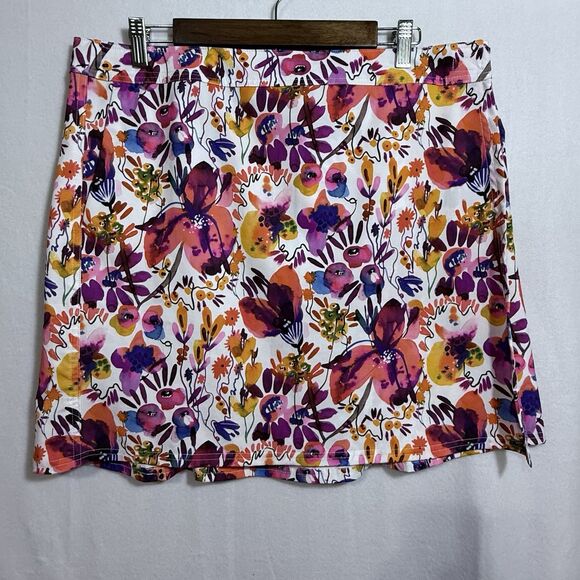 RipSkirt Hook & Loop Hawaiian Floral Bloom Wrap Around Skirt Women's XL Beachy - Picture 1 of 10